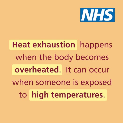 Know the signs of heat exhaustion