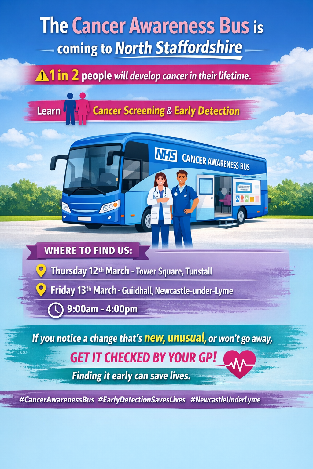 The Cancer Awareness Bus is coming this March